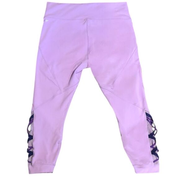 Fabletics Purple Powerhold Dynamic High Waisted Lattice 7/8 Leggings Size XXL - Picture 7 of 15